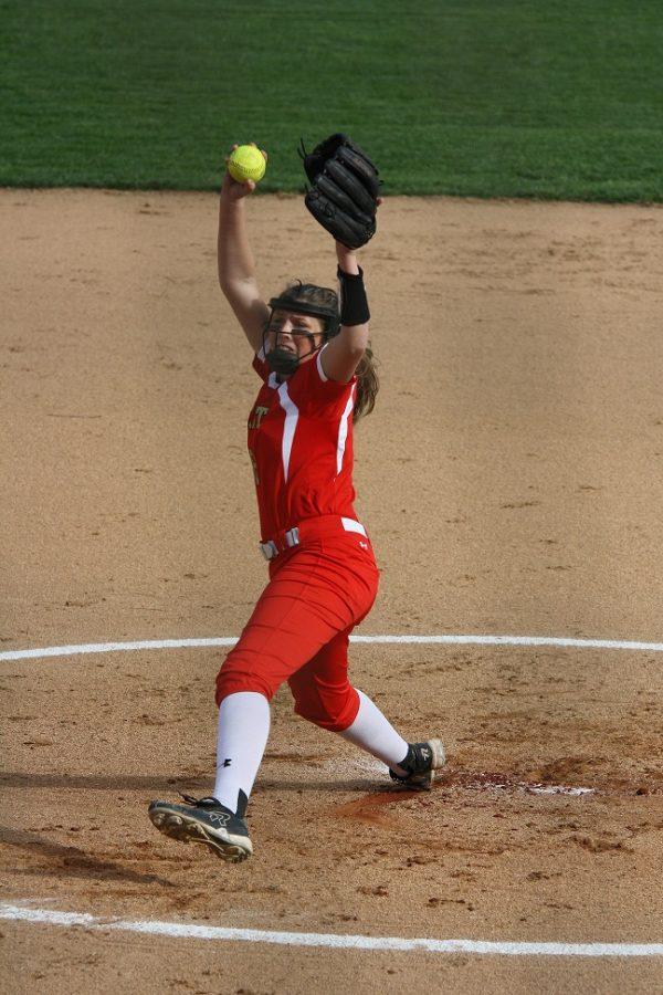 Taylor Roby pitching during a home game last season. The Lady Chargers went undefeated at home last season.