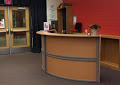 The new reception area that was added to the front of the library.