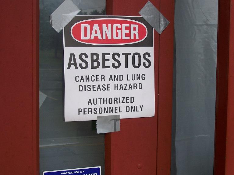 Bauer Elementary Miamisburg, Ohio. Asbestos Warning. 