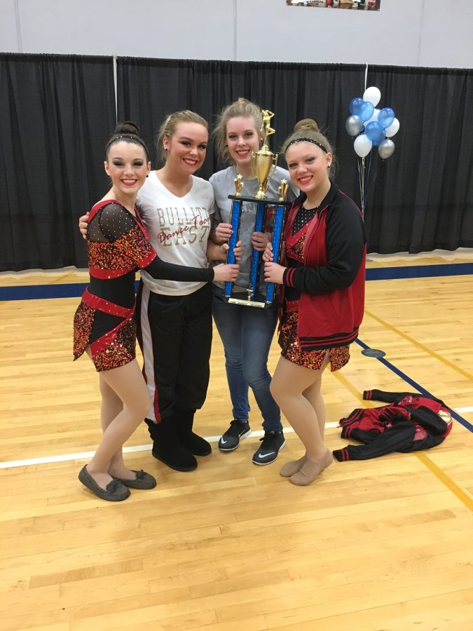 Senior Dancers Kyarra Carol, Brae Fredericks, Emily Wisehart, and Lexi Hutchison (Photo submitted by Brae Fredericks)