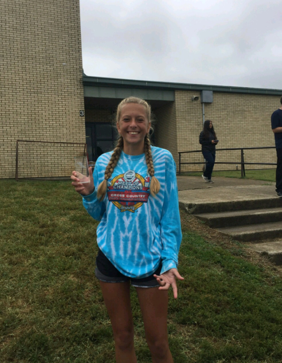 Tinelli placed sixth out of 84 in her varsity 5k run at the Shelby County Invitational. She continues to improve her times each meet. 