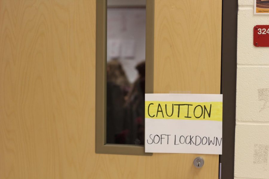 The students and staff were locked in their room for the soft lock down, but classes remained in session. 