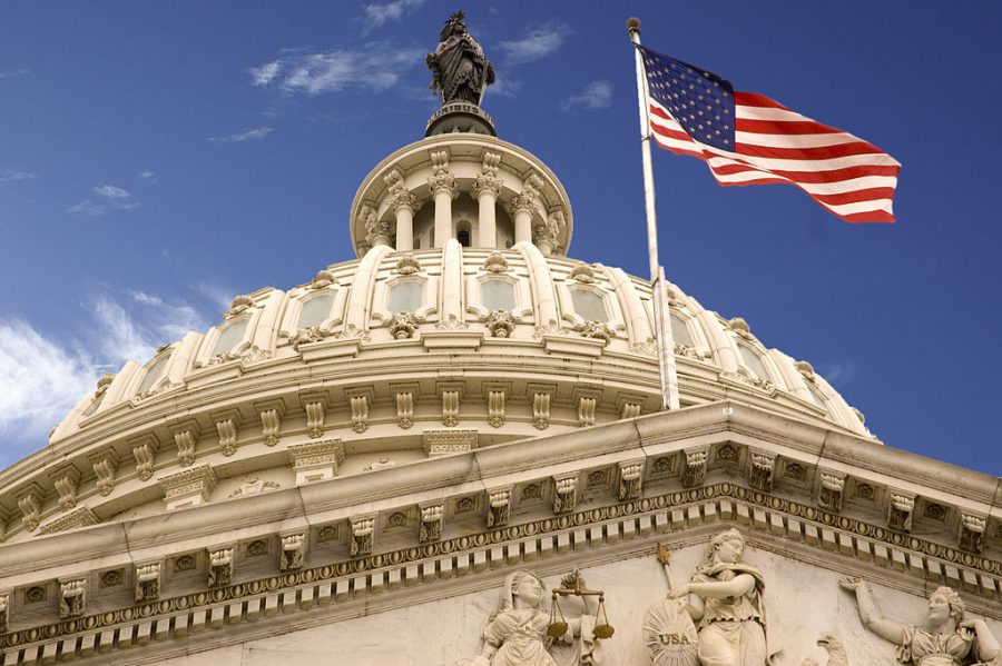 The United States Capitol building, which holds the legislative branch of the government. 