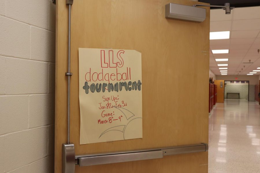 Students can see signs placed around the school to advertise for the LLS dodgeball tournament. The due date for sign-ups have been extended until Friday, Feb. 9. "In SLAM we were asked to pick and complete a service project, so a fellow SLAM member and I decided to do a service project involving LLS," said sophomore SLAM member Taylor Clemens.