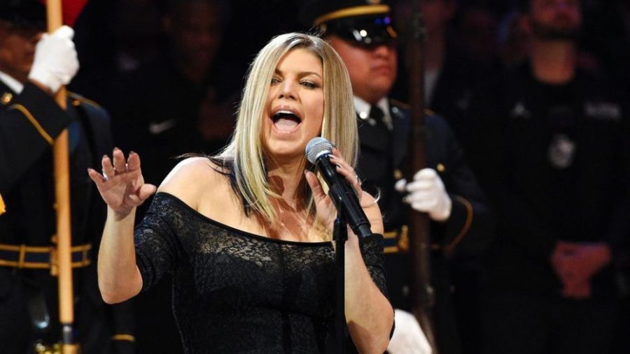 Fergie singing the National Anthem 