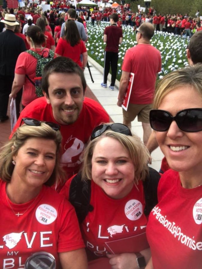 Molter attended the rally on April 13, accompanied by her fellow coworkers: science teacher J.T Lewis, English teacher Lara Pierce, and exceptional education department chairperson Denise Fryman. 