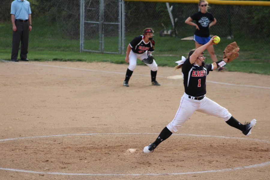 Dawson pitching at a home game. 