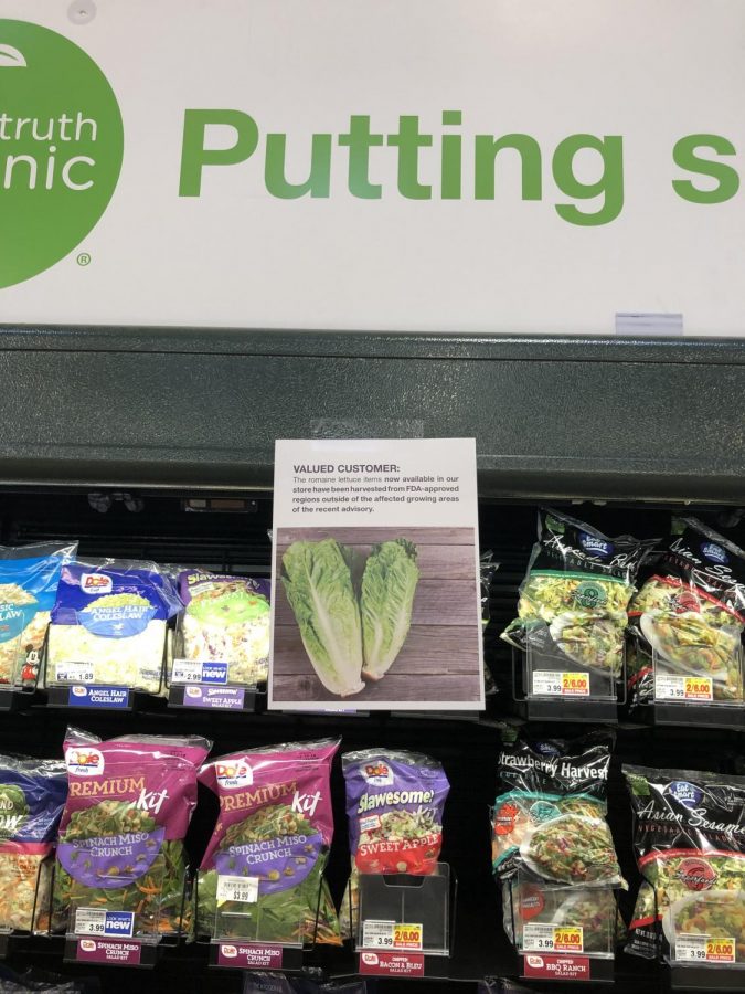 Kroger posts an advisory about the romaine lettuce outbreak.