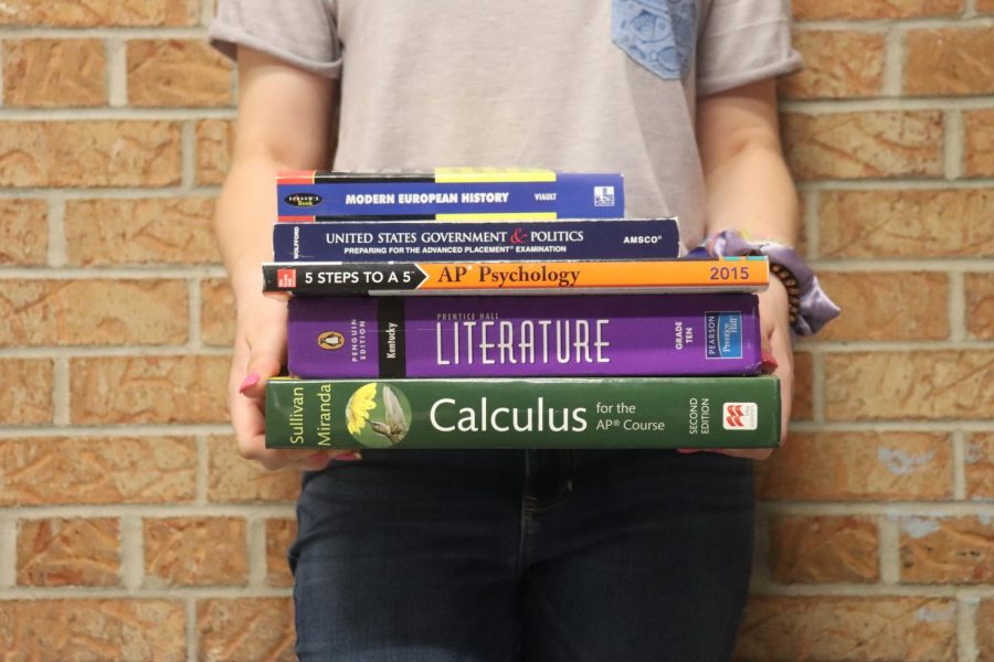 Students study for their college board exams by either buying their own textbooks or using the books their teachers provided.