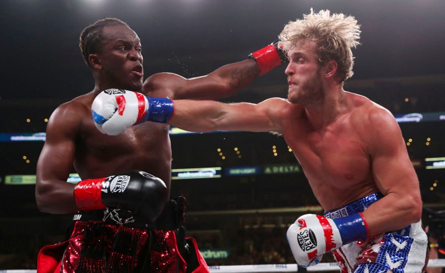 Paul and KSI exchange hits in the third round of the rematch. The match ended with KSI being the victor after majority rule. 
