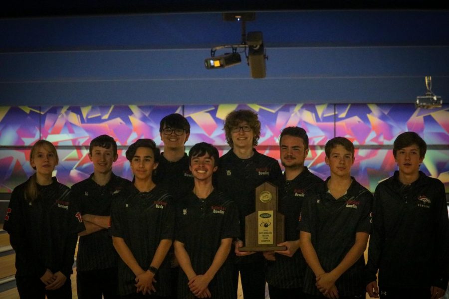 The team of bowlers that bowled at the Regionals tournament. Jan. 27, the Regionals tournament for bowling was held, and after facing off against Doss High School, DeSales High School, Fairdale High School and finally North Bullitt High School, Bullitt East was declared the champion. “So, we did get it going against Doss. Kids were a little tight against DeSales, but man, they took care of business, and once we did that, I felt like we had a really good chance to qualify for the state tournament, and win the region. Fairdale gave us everything that we could handle, but we just came out on top, by just a little, and then North Bullitt, we had pretty well handled them this season, and I feel like our confidence was very high, against them,” said bowling coach Lenny Raley, “Dylan (Young), all season long, has just been the anchor, and I call him, ‘The ice-man,’ because he has ice in his veins, and it doesn’t affect him. You know, he’s just solid; ice is solid, and he is solid. So, I’m just smiling thinking about it, and I’m very happy for our kids.” 