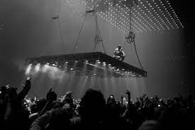 Kanye performing The Life Of Pablo; another album that he was similarly late for.