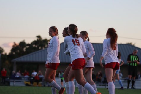 The team plays against Mercy at their second to last home game. They have been working hard on communication and taking shots at the goal. We have improved a lot, we have a lot of young girls learning the intensity of varsity and as a team we have overcome conflicts and being able to understand each other. Davenport said. 