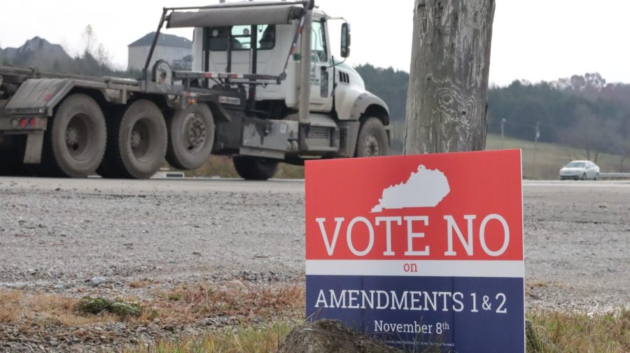 People all across the state are putting up signs both in protest like shown above, and  in support of Amendment 2. 