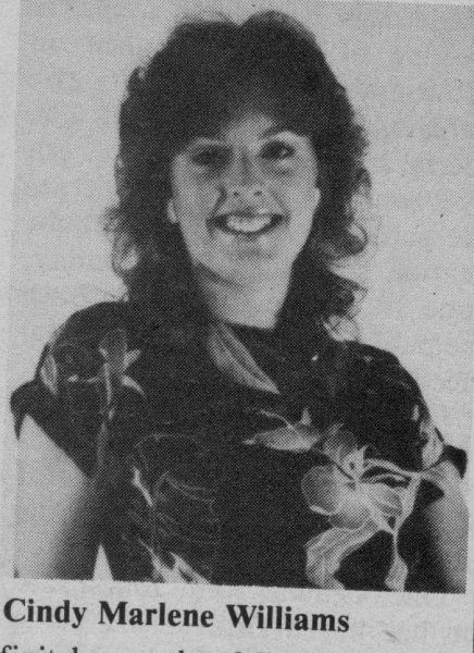 “I, Cindy Williams, with all the fun I’ve had and plan to have to my sister, Donna Sue.” Williams said in her high school Yearbook.
