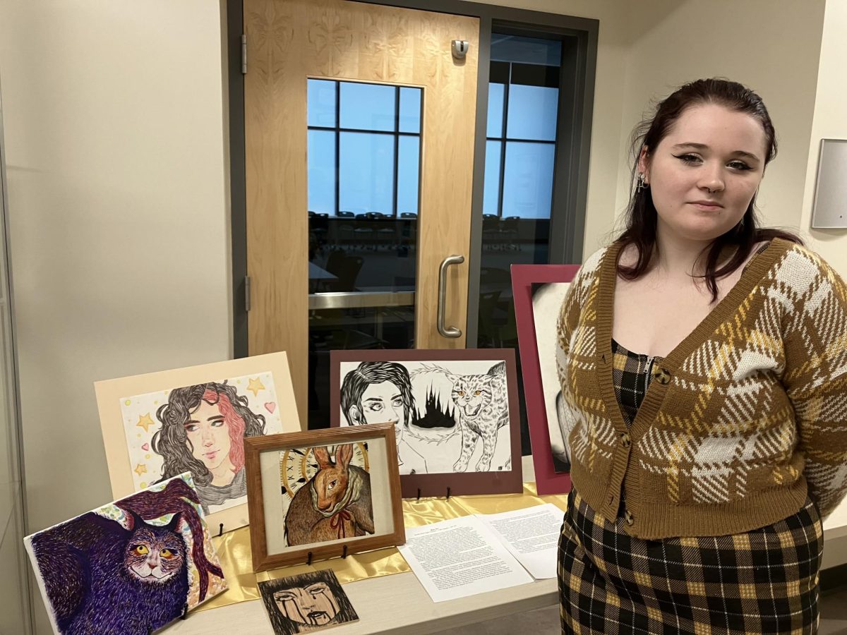Moe Via at Bullitt County Public Library's Art Showcase.