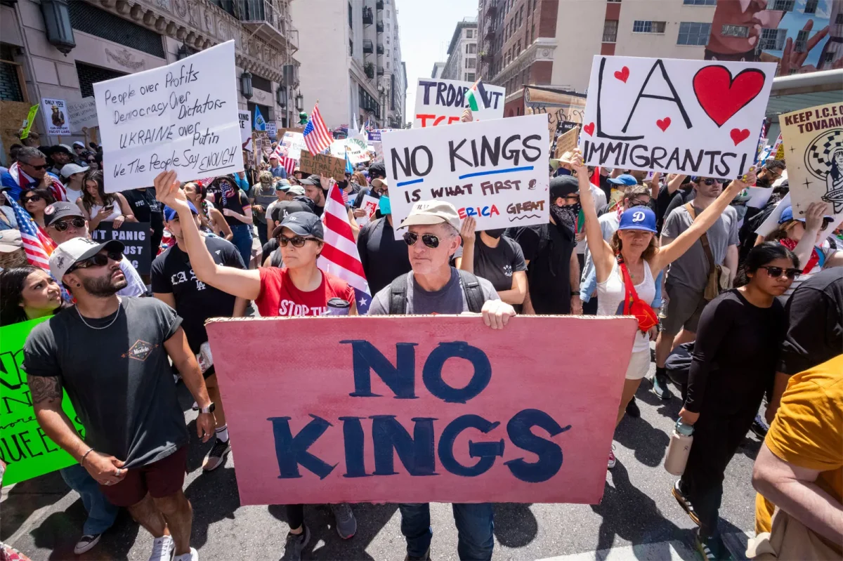"No Kings" rally in Los Angeles.